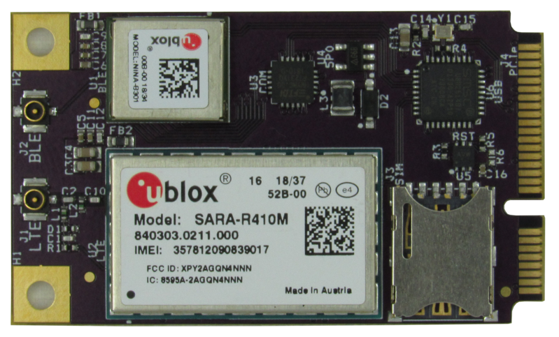 GW16126 Mini-PCIe LTE Cat M1 Cellular Modem & BLE Radio