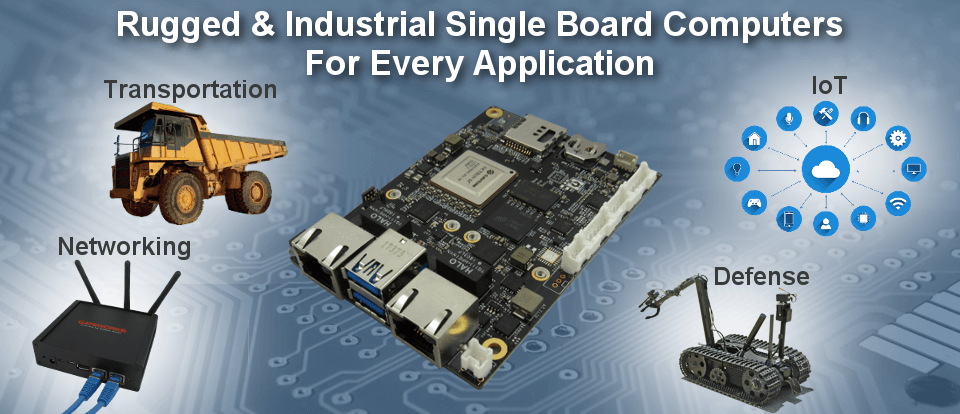 Rugged and Industrial Single Board Computers for Embedded Applications, Made in the USA, Industrial Temperature and Customizing available.