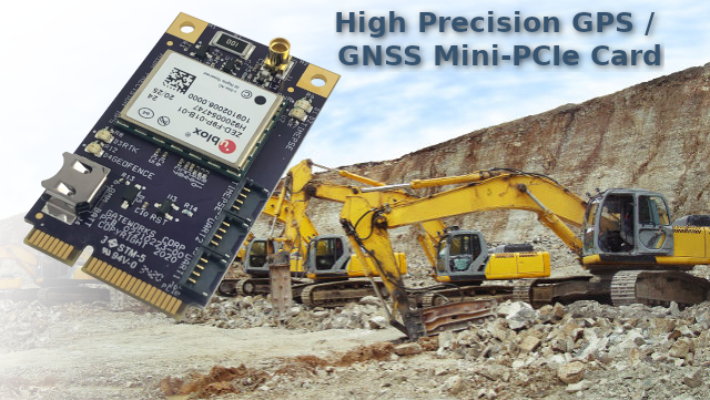 High Precision GPS Mini-PCIe Card ublox ZED-F9P Banner