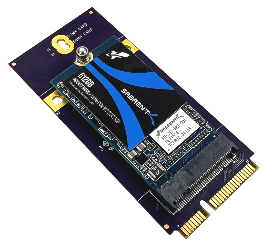GW16148 NVME M 2 To Mini PCIe Adapter Card Gateworks Corporation 